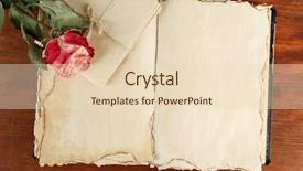  Presentation with old book - Amazing slide set having open old book letters backdrop and a lemonade colored foreground