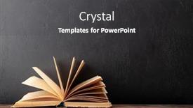  Presentation with old book - Presentation design having open-old-book-on-wooden background and a dark gray colored foreground