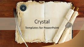  Presentation with scrolls - Colorful PPT layouts enhanced with old book scrolls and compass backdrop and a lemonade colored foreground