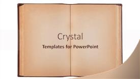  Presentation with blank old book - PPT theme featuring open-old-book-with-blank background and a lemonade colored foreground
