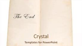  Presentation with old book - Cool new presentation design with open old book with words backdrop and a cream colored foreground