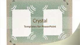  Presentation with old album - Presentation design featuring open old photo album background and a sky blue colored foreground