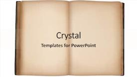  Presentation with vintage diary - Amazing PPT layouts having open old vintage book backdrop and a lemonade colored foreground