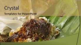  Presentation with nasi lemak - Cool new presentation design with open package hawker food nasi backdrop and a  colored foreground