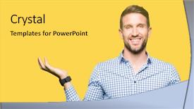  Presentation with blue business - Amazing presentation theme having comparisons body image - handsome business man with blue backdrop and a  colored foreground