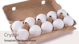  Presentation with packaging - Amazing presentation design having open-paper-egg-packaging-box backdrop and a soft green colored foreground