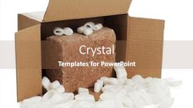  Presentation with brick - PPT theme enhanced with open-parcel-with-brick-inside background and a tawny brown colored foreground