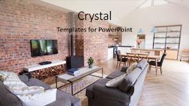  Presentation with lounge - Colorful presentation theme enhanced with open plan kitchen lounge backdrop and a soft green colored foreground