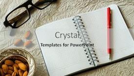  Presentation with nutrition - Slide set featuring open-planner-and-almonds-nutrition background and a light gray colored foreground