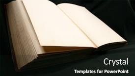  Presentation with open book - Cool new presentation theme with open-rare-book backdrop and a wine colored foreground