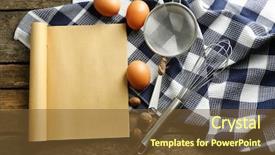  Presentation with recipe book - Amazing theme having open recipe book eggs backdrop and a tawny brown colored foreground
