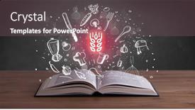  Presentation with recipe book - Presentation design with open-recipe-book-with-food background and a gray colored foreground