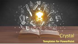  Presentation with recipe book - Presentation consisting of open-recipe-book-with-food background and a violet colored foreground