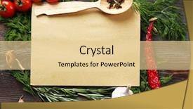  Presentation with recipe book - Presentation theme consisting of open recipe book with fresh background and a blonde colored foreground