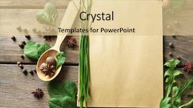  Presentation with recipe book - Colorful presentation design enhanced with open recipe book with fresh backdrop and a lemonade colored foreground