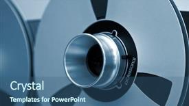  Presentation with tape recorder - Amazing slides having open reel tape deck recorder backdrop and a  colored foreground
