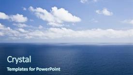  Presentation with under water - PPT layouts consisting of open seascape under cloudy sky background and a ocean colored foreground