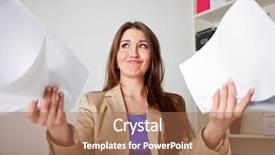  Presentation with pharmacy documents - Cool new slides with open sores - picture of worried woman backdrop and a  colored foreground