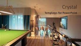  Presentation with space time - Presentation theme having open-space-at-home-place background and a  colored foreground