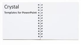  Presentation with open spiral notebook - Audience pleasing slide deck consisting of open spiral binding notebook backdrop and a white colored foreground