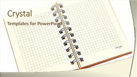  Presentation with open spiral notebook - Amazing presentation design having open spiral bound notebook blank backdrop and a cream colored foreground