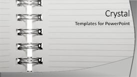  Presentation with open book spiral - Theme with open spiral note book background and a light gray colored foreground