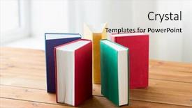  Presentation with education school literature reading - Slide deck featuring open storybook - education school literature reading background and a light gray colored foreground