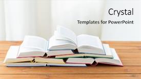  Presentation with education school literature reading - Colorful slide deck enhanced with open storybook - education school literature reading backdrop and a  colored foreground