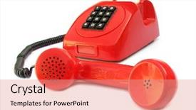  Presentation with 1970s - PPT layouts consisting of open telephone vintage red lovely background and a coral colored foreground