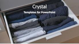  Presentation with clothes - Presentation design with open the drawer with clothes background and a tawny brown colored foreground