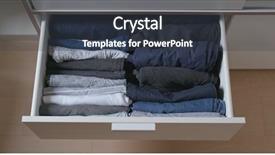  Presentation with clothes - Slides consisting of open the drawer with clothes background and a dark gray colored foreground