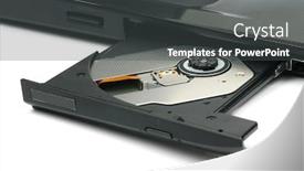  Presentation with laptop - Theme consisting of open-tray-of-a-laptop background and a dark gray colored foreground