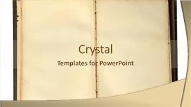  Presentation with vintage book - Beautiful slide deck featuring open vintage book with blank backdrop and a lemonade colored foreground