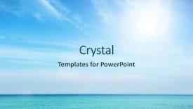  Presentation with tranquil - Colorful slide deck enhanced with open water - beautiful beach tranquil scene element backdrop and a sky blue colored foreground