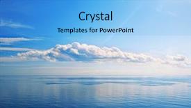  Presentation with sea sun - Colorful PPT layouts enhanced with open water - beautiful sea and cloudy sky backdrop and a light blue colored foreground