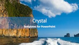  Presentation with maglev train high speed way - Presentation design enhanced with open water - foaming way speed journey background and a  colored foreground