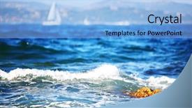  Presentation with sailing - PPT theme enhanced with open water - sea and sailing boats background and a light blue colored foreground