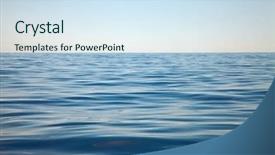  Presentation with sea water - Cool new presentation theme with open water surface backdrop and a sky blue colored foreground