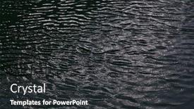 Presentation with sea water - PPT theme with open-water-surface background and a dark gray colored foreground