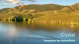  Presentation with swimmer - Presentation theme featuring open-water-swimmer background and a ocean colored foreground