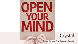  Presentation with open mind - Slide deck featuring open your mind card isolated background and a lemonade colored foreground
