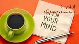  Presentation with open mind - Presentation theme consisting of open-your-mind-inspirational-note background and a coral colored foreground