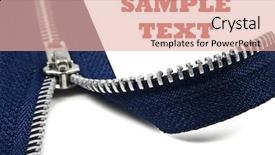  Presentation with pure white - Theme with open zipper on a pure background and a lemonade colored foreground