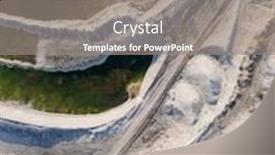  Presentation with quarry mining - Slide set featuring opencast-mining-quarry-aerial-view background and a gray colored foreground