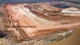  Presentation with quarry mining - Cool new PPT layouts with opencast-mining-quarry-industrial-extraction backdrop and a coral colored foreground