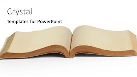  Presentation with book - PPT theme with opened-a-book-with-blank background and a white colored foreground