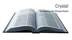  Presentation with pure white - Presentation design consisting of opened bible isolated on pure background and a white colored foreground