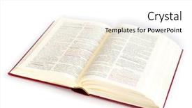  Presentation with open bible - Audience pleasing theme consisting of opened bible backdrop and a white colored foreground