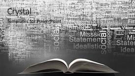  Presentation with story book conceptual open - Amazing theme having opened book and business leadership backdrop and a light gray colored foreground