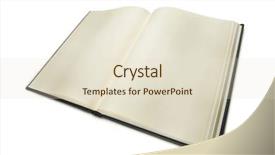  Presentation with book - Amazing PPT layouts having opened book with blank pages backdrop and a lemonade colored foreground